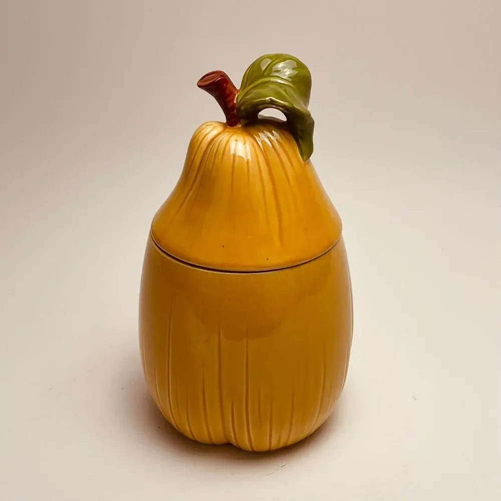 Vintage National Silver Japan Pear shaped Cookie Jar